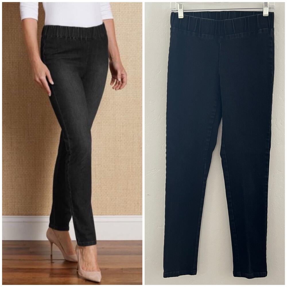 Soft Surroundings Metro Jeans Small Pull-On Skinny Stretch Denim Minimalist
